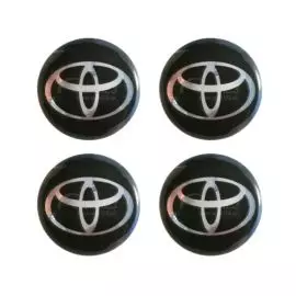Nálepky na kolesá Toyota - čierna  5,9cm