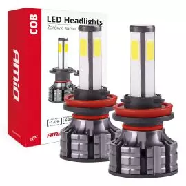 LED žiarovky hlavného svietenia H8/H9/H11 COB 4Side AMiO