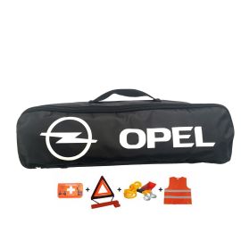 Taška povinnej výbavy Opel čierna plná