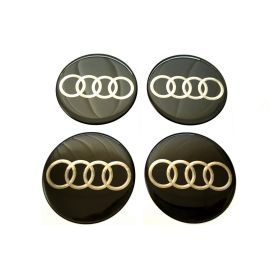 Nálepky na kolesá Audi čierne 6,5cm