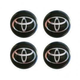 Nálepky na kolesá Toyota - čierna  5,9cm