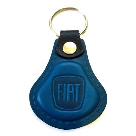 Kožená kľúčenka Fiat modrá