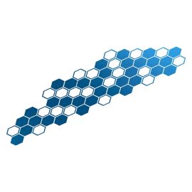 Foliatec dizajnové nálepky na auto HEXAGON, modrá chrómová matná 32x130cm