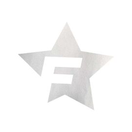 Foliatec dizajnová nálepka na auto F-STAR, strieborná chrómová matná 39x41 cm
