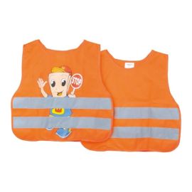 Detská reflexná vesta oranžová s potlačou