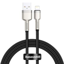 USB kábel  Lightning Baseus Cafule,  čierny 2,4A 100 cm