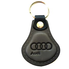 Kožená kľúčenka Audi šedá
