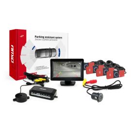 Asistenty parkovania TFT 4,3" s kamerou HD-308-LED 4 senzory čierna vnútorná
