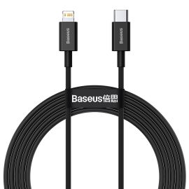BASEUS USB-C to Lightning kábel Superior Series, 20W, PD, 200 cm čierny