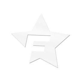 Foliatec dizajnová nálepka na auto F-STAR, biela matná 39x41 cm