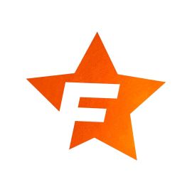 Foliatec dizajnová nálepka na auto F-STAR, oranžová chrómová matná 39x41 cm