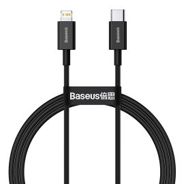 BASEUS USB-C to Lightning kábel Superior Series, 20W, PD, 100 cm čierny