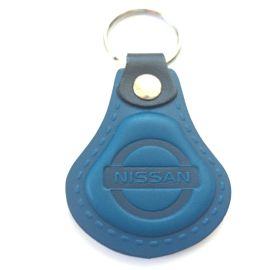 Kožená kľúčenka Nissan modrá