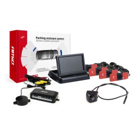 Parkovací asistent TFT02 4,3" s kamerou HD-310-LED 4-senzorové čierne vnútorné