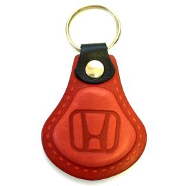 Kožená kľúčenka Honda červená